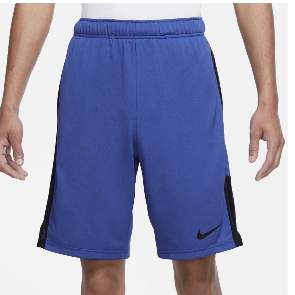 Nike Dri-Fit Men’s Blue and Black Knit Hybrid Training Shorts